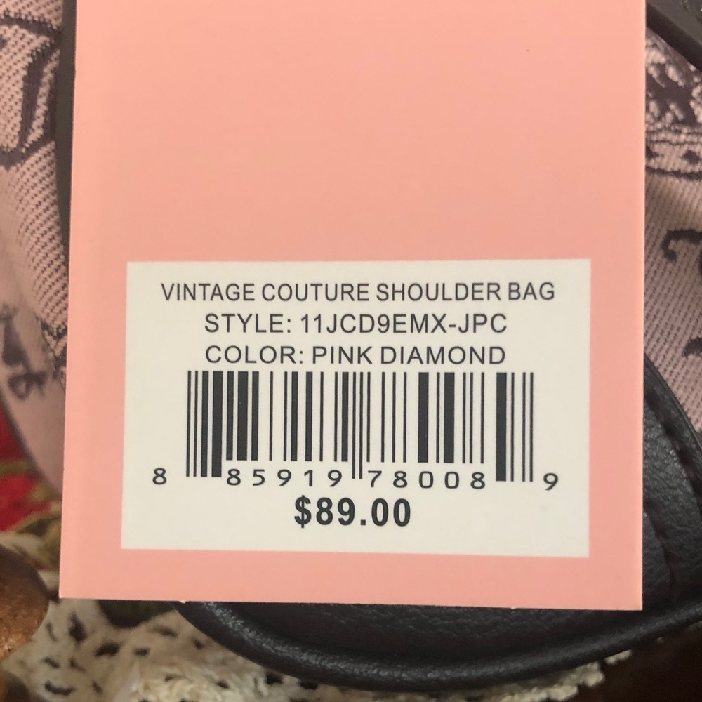 NWT Juicy Couture Vintage Couture Shoulder/Crossbody Handbag w/ Goldtone Box - Picture 11 of 11